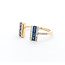 Ring 0.16ctw Round Diamonds 0.48ctw Sapphire 14kw sz7 124030223