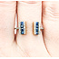 Ring 0.16ctw Round Diamonds 0.48ctw Sapphire 14kw sz7 124030223