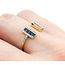 Ring 0.16ctw Round Diamonds 0.48ctw Sapphire 14kw sz7 124030223