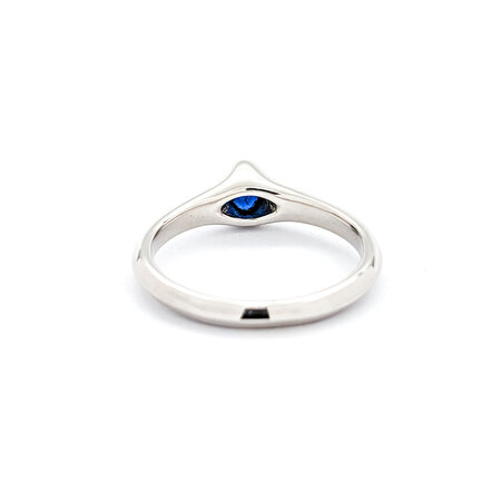 Ring Solitaire 0.30ct Sapphire 14kw sz6.25 124030219