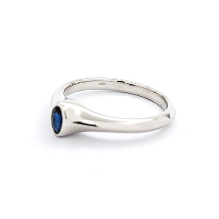 Ring Solitaire 0.30ct Sapphire 14kw sz6.25 124030219