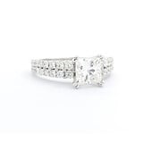  Ring GIA 1.53ct Princess Cut Diamond .60ctw Diamonds 14kw sz9 224030303