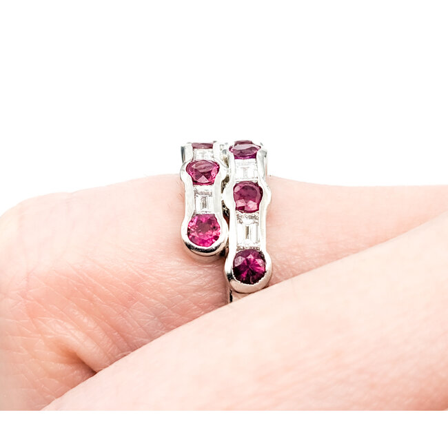 Ring 0.52ctw Baguette Diamonds 1.00ctw Ruby 900pt sz6 124030186