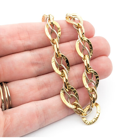 Bracelet Two-Tone Chain Link 14tt 8" 10mm 124033507
