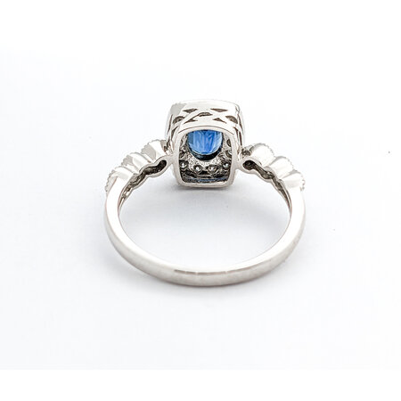 Ring 0.36ctw Round Diamonds 1.56ct Sapphire 14kw sz7 124030214