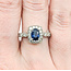 Ring 0.36ctw Round Diamonds 1.56ct Sapphire 14kw sz7 124030214