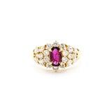  Ring GIA Report Number-2235123179 0.88ctw Round Diamonds 0.68ct Ruby 18ky sz6.5 124030187