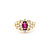 Ring GIA Report Number-2235123179 0.88ctw Round Diamonds 0.68ct Ruby 18ky sz6.5 124030187