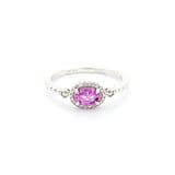  Ring 0.08ctw Round Diamonds 0.26ct Pink Sapphire 14kw sz7 124030205
