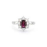  Ring GIA Report Number-2221822019 0.82ctw Round Diamonds 0.70ct Ruby 900pt sz6.25 124030190