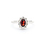 Ring 0.25ctw Round Diamonds 0.58ct Garnet 10kw sz6.25 124030225