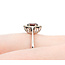 Ring 0.25ctw Round Diamonds 0.58ct Garnet 10kw sz6.25 124030225