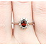 Ring 0.25ctw Round Diamonds 0.58ct Garnet 10kw sz6.25 124030225