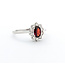 Ring 0.25ctw Round Diamonds 0.58ct Garnet 10kw sz6.25 124030225