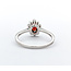 Ring 0.25ctw Round Diamonds 0.58ct Garnet 10kw sz6.25 124030225
