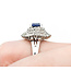 Ring 0.85ctw Round/Baguette Diamonds 1.06ct Sapphire 900pt sz6.5 124030188