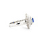 Ring 0.85ctw Round/Baguette Diamonds 1.06ct Sapphire 900pt sz6.5 124030188
