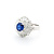 Ring 0.85ctw Round/Baguette Diamonds 1.06ct Sapphire 900pt sz6.5 124030188