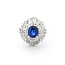 Ring 0.85ctw Round/Baguette Diamonds 1.06ct Sapphire 900pt sz6.5 124030188