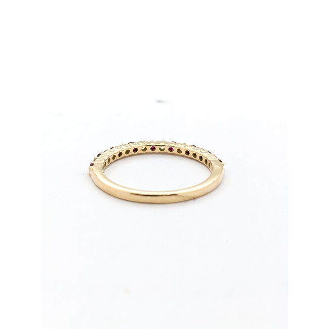 Ring 0.17ctw Round Diamonds .25ctw Ruby 14ky sz6.5 124030220