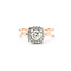 Ring Halo .65ctw Round Diamonds    14kr sz6.25 124030302