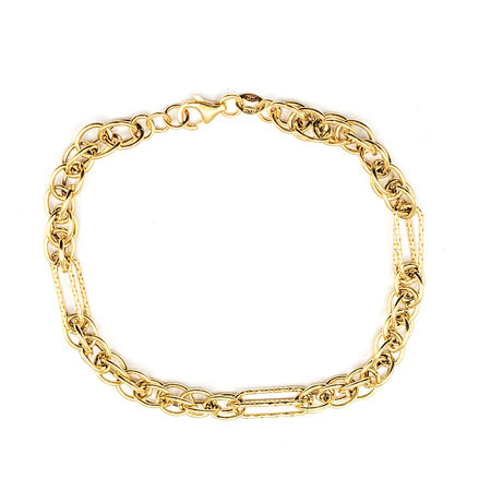 Bracelet Paperclip & Chain Link 14ky 7" 5.35mm 124033506