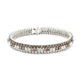  Bracelet Crivelli 3 Line Bi Color 11.85ctw Round Diamonds 18kw 7.25" 8.5mm 224023007