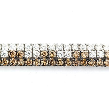 Bracelet 3 Line Bi Color 11.85ctw Round Diamonds 18kw 7.25" 8.5mm 224023007