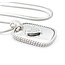 Pendant Cassis Dog Tag Pave Heart W/Snake Chain .33ctw Round Diamonds 36x23mm 18kw 18" 224031006