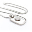 Pendant Cassis Dog Tag Pave Heart W/Snake Chain .33ctw Round Diamonds 36x23mm 18kw 18" 224031006