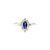 Ring 0.12ctw Round Diamonds 0.21ct Sapphire 14kw sz6.25 124030179