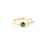  Ring Solitaire 0.16ct Emerald 14ky sz6.25 124030200