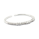  Bracelet Felxible Bangle 1.00ctw Round Diamonds 18kw 6.5" 3.5mm 224023006
