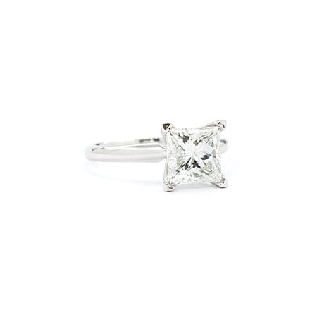 Ring Solitaire GIA#2231155018 1.51ct Princess Cut Diamond Platinum sz6 224030305