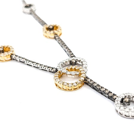 Necklace Sonia B 2.75ctw Round Diamonds 2.5" Drop 18ktt 16" mm 224032001
