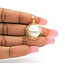 Pendant Enhancer 15mm Mabe Pearl 28.5x19.5mm 14ky " 224041253