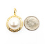 Pendant Enhancer 15mm Mabe Pearl 28.5x19.5mm 14ky " 224041253