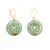 Earrings "Blessed" Jade Chinese 40x23.50mm 14ky 224044151