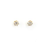  Earrings .66ctw Round Diamonds 6 Prong Friction Back 5mm 14ky 224044001