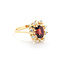 Ring .16crw Round Diamonds 1.50ct Garnet 14ky sz7.5 124030232