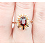 Ring .16crw Round Diamonds 1.50ct Garnet 14ky sz7.5 124030232
