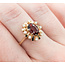 Ring .16crw Round Diamonds 1.50ct Garnet 14ky sz7.5 124030232