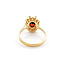 Ring .16crw Round Diamonds 1.50ct Garnet 14ky sz7.5 124030232