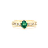  Ring .40ctw Round Diamonds .50ct Emerald 14ky sz6.25 124030230