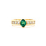 Ring .40ctw Round Diamonds .50ct Emerald 14ky sz6.25 124030230