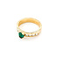Ring .40ctw Round Diamonds .50ct Emerald 14ky sz6.25 124030230