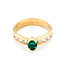 Ring .40ctw Round Diamonds .50ct Emerald 14ky sz6.25 124030230
