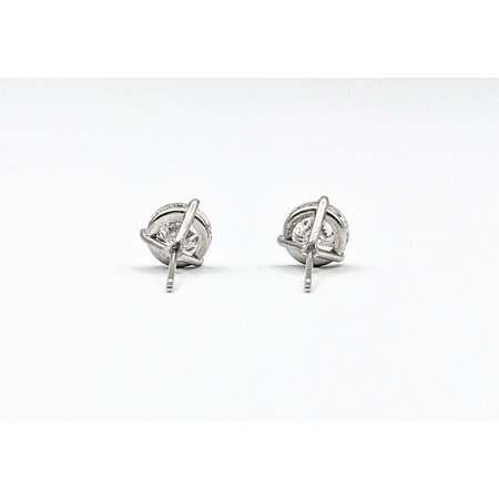 Earrings Studs Natural Diamonds 3.02ctw I1 G-H Platinum