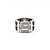 Ring Belle Etoile Black Rubber & Cz SS Sz8 219120021
