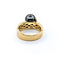 Ring .10ctw Round Diamonds 9.5mm Tahitian Pearl 14ky Sz7 222020052
